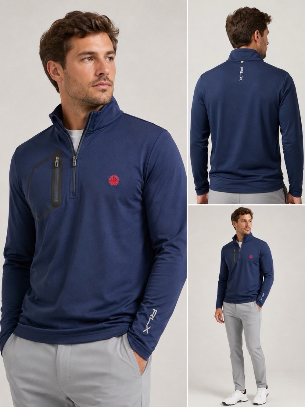 RLX Ralph Lauren Quarter Zip Pullover Men’s M Performance Top Golf Althleisure